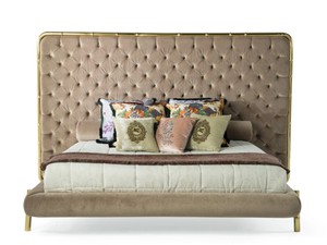 DELFI - Velvet king size bed with tufted headboard _ ETRO Home Interiors